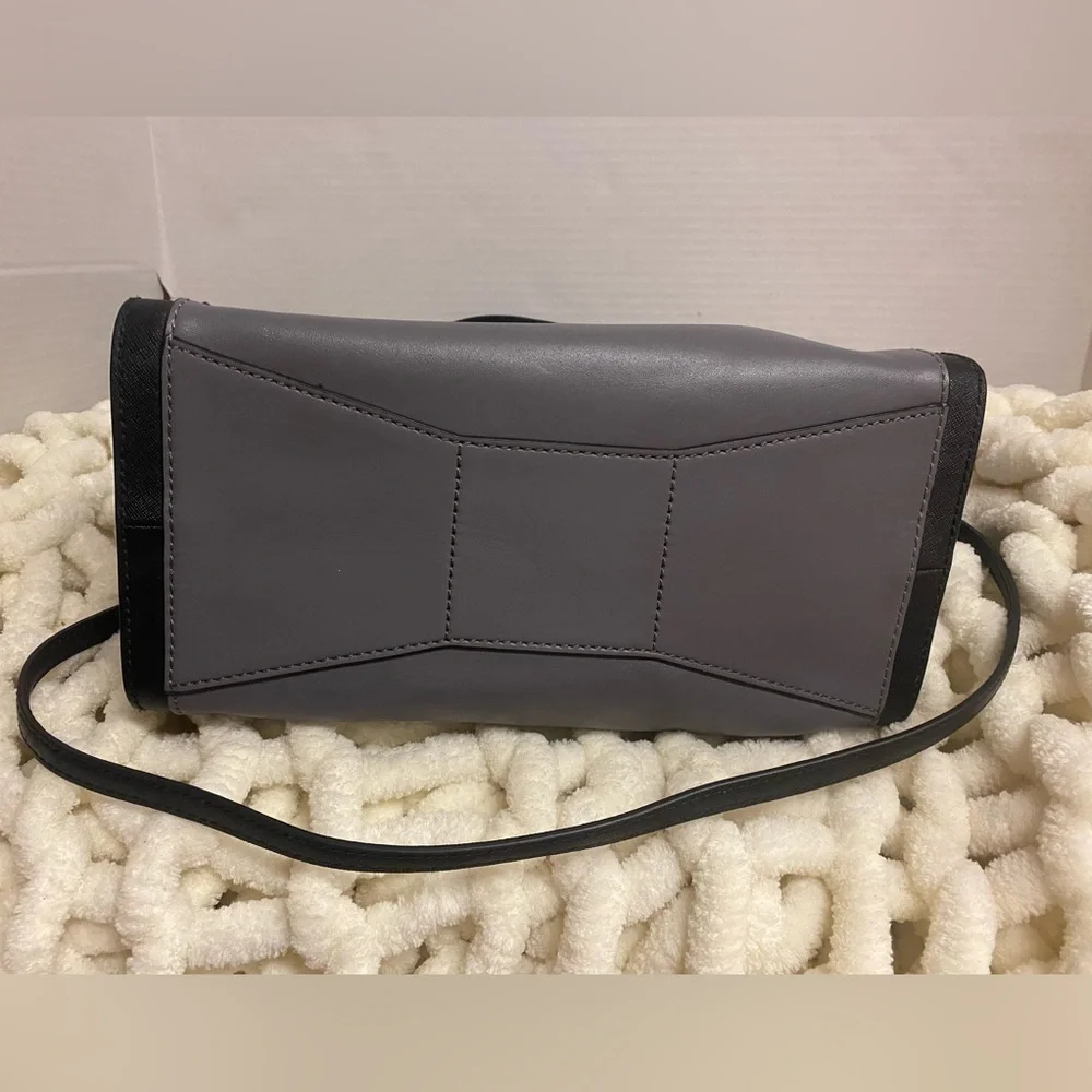 kate spade Gray and Black Sophisticated Leather Bedford Satchel